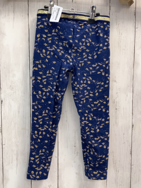 Frozen 2 Leggings  Gr. 98  blau goldene Blätter goldener Gitzerelsa-Kopf