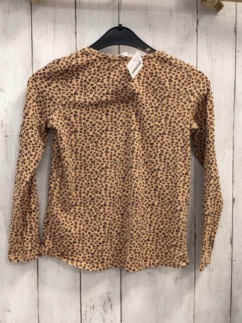H&M Langarmshirt  Gr. 122  hellbraun schwarz braun leoprint 