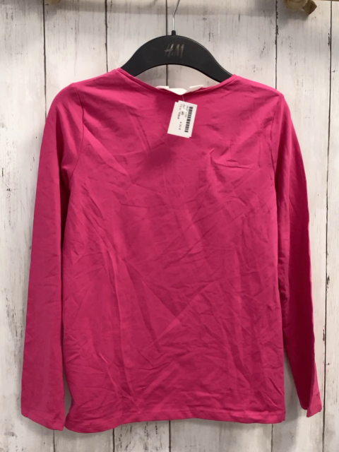 H&M  Langarmshirt  Gr. 140  pink Kürbis Katze 