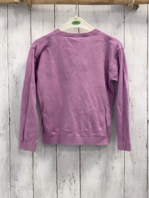 H&M  Pullover  Gr. 116  lavendel Srick Hase mit Schleife 
