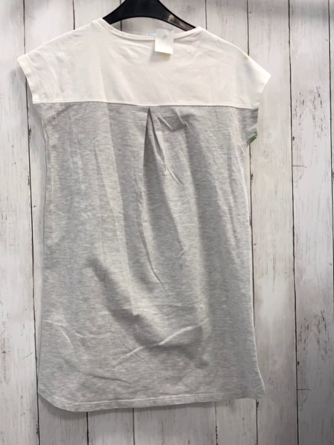 mayoral  Kleid  Gr. 152  creme Blumen Vogel Schmetterling Schrift mit silbernen Steinen 