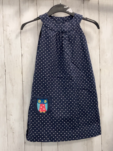 Frugi  Wendekleid  Gr. 116  blau Eulen + blau weiße Punkte 