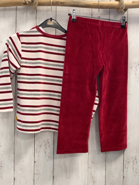 neu Steiff  Schlafanzug  Gr. 110  rot rosa grau weiße Streifen + rot Nicky NP 44, 95 € 