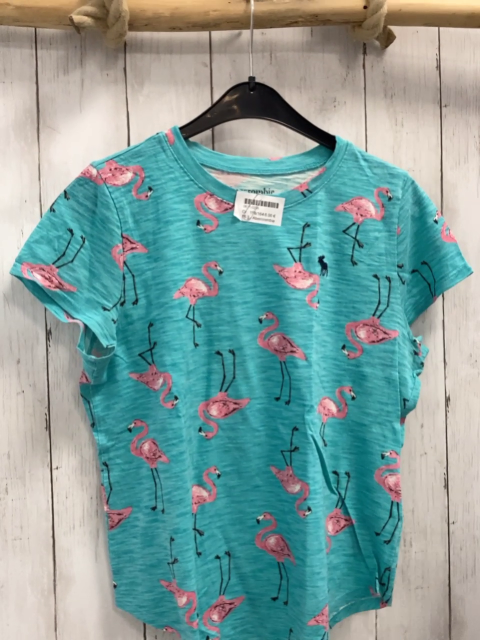 Abercrombie  T-Shirt  Gr. 158/164  türkis rosa Flamingos 