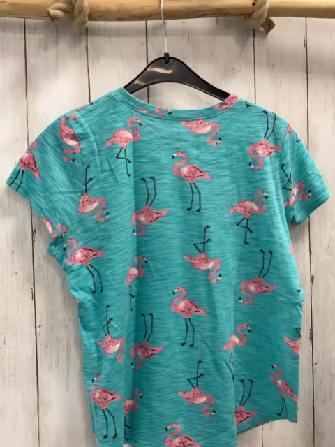 Abercrombie  T-Shirt  Gr. 158/164  türkis rosa Flamingos 