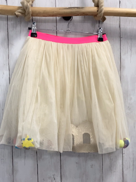 Billieblush  Rock Gr. 152  creme Tüllüberrock mit silber Glitzerpunkten pink Bund 