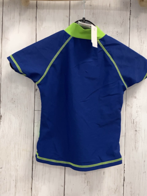 Playshoes  UV-Schutzshirt  Gr. 86  blau Krokodil + Fische hellgrüner Bund + Nähte 