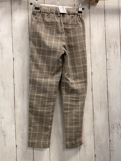 Only Jogginghose Gr. 134  grau rosa schwarz kariert rosa Streifen Bund verstellbar