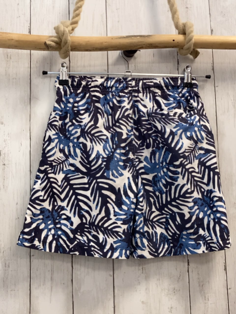 US Polo Assn  Badeshorts  Gr. 158/164  weiß grau blaue Blätter 