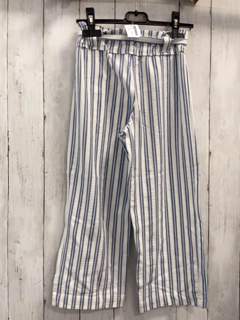 Zara  Hose  Gr. 122  weiß blaue Streifen Sruktur 