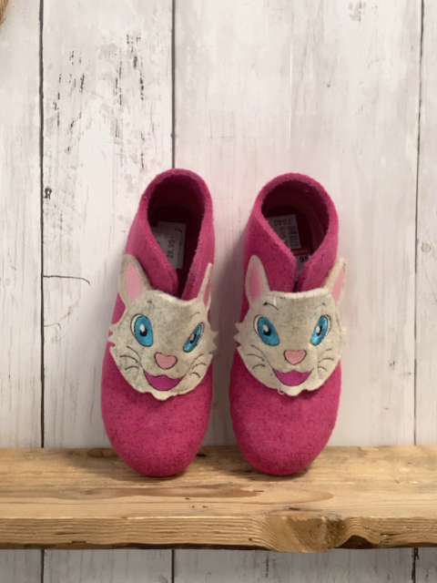 Superfit  Hausschuhe  Gr. 26  pink grauer Katzenkopf 