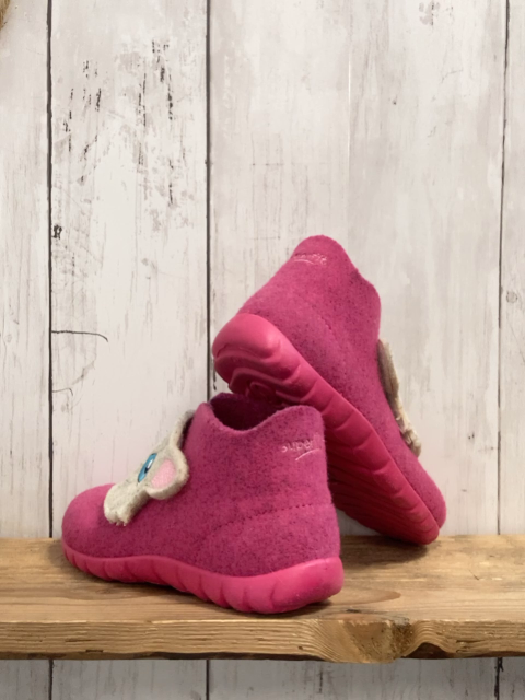 Superfit  Hausschuhe  Gr. 26  pink grauer Katzenkopf 