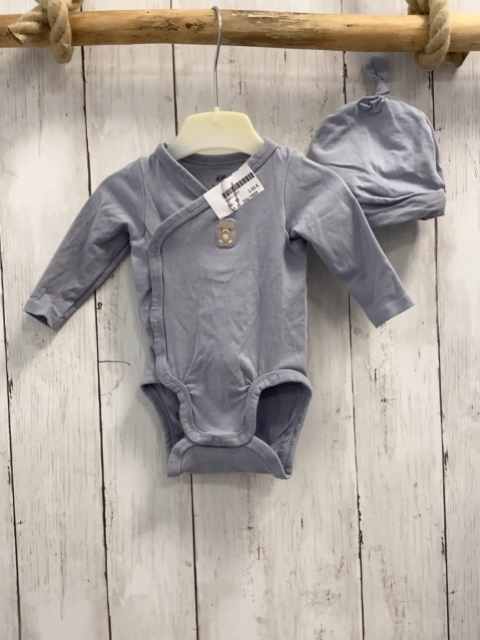 2tlg H&M Body + Mütze Gr. 56  blau