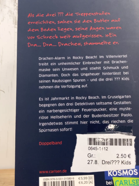 Drei??? Kids  Taschenbuch Spur des Drachen / Gefahr im Gruselgarten 