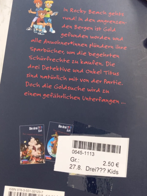 Drei??? Kids  Taschenbuch Fluch des Goldes 