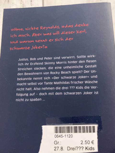 Drei??? Kids  Taschenbuch Der schwarze Joker 