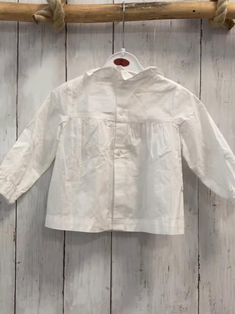 neu Cocco  Bluse  Gr. 74  weiß rosa Ziernähte 
