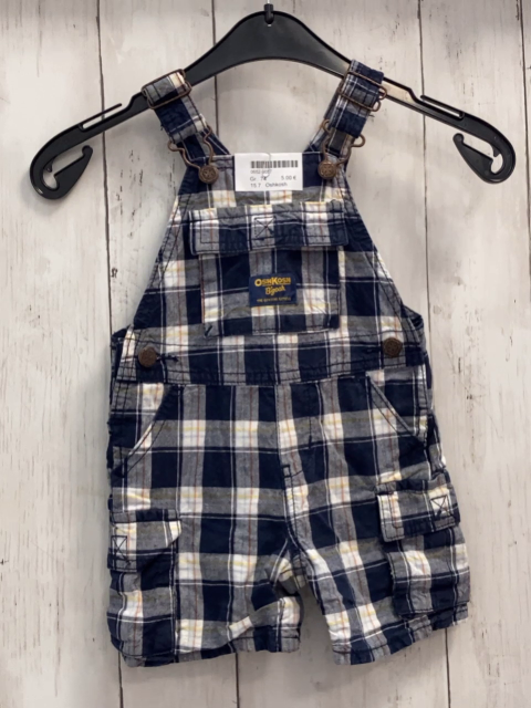 Oshkosh  Latzshorts  Gr. 74  blau weiß orange gelb kariert 