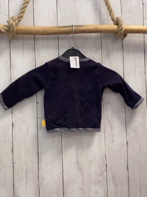Steiff  Sweatjacke  Gr. 62  blau + blau hellgrauer Streienbund 