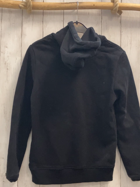 Mister Tee  Pullover  Gr. 158  schwarz Kapuze bunte Schrift mit kleinen Bildern in Kreisform 