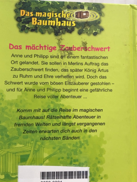Magisches Baumhaus  Buch Das mächtige Zauberschwert 