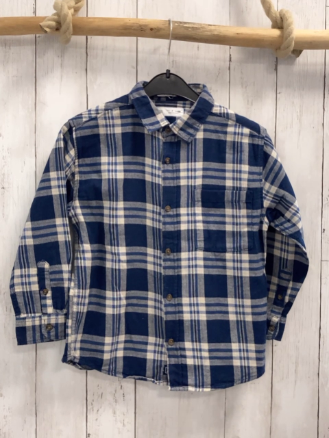 Zara  Hemd  Gr. 122  blau beige kariert 