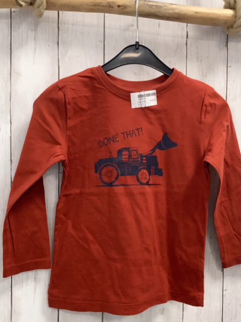   Langarmshirt  Gr. 116  rost grauer Bagger 