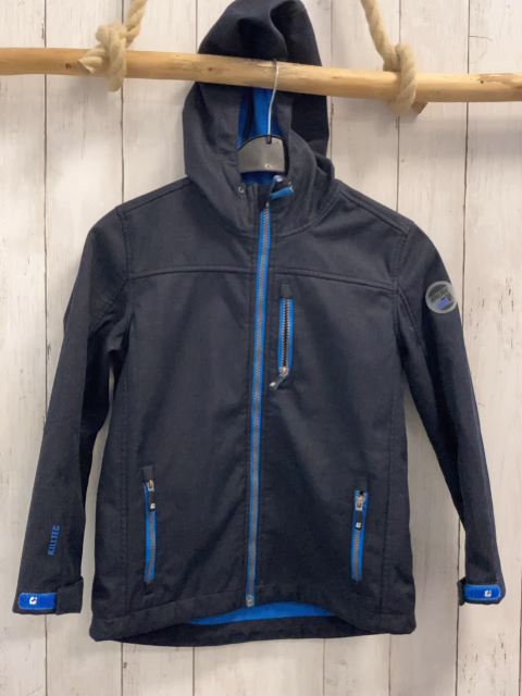 Killtec Softshelljacke  Gr. 128  blau hellblauer Bund hellblaues Plüschfutter 