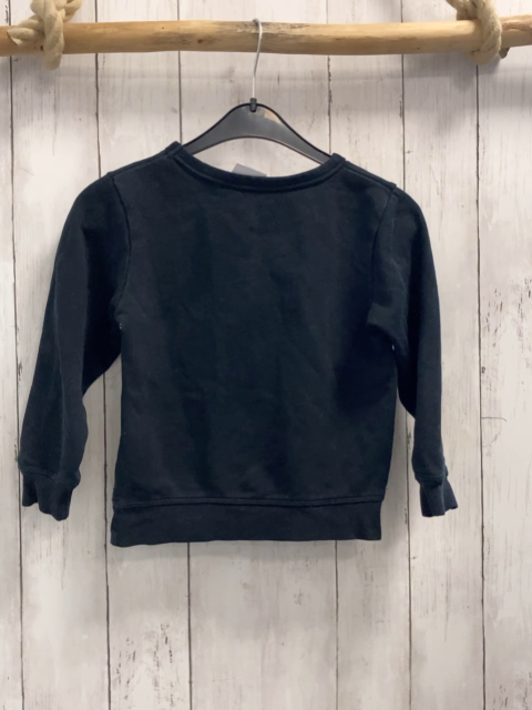 H&M Pullover Gr. 110  schwarz weiß goldene Schrift