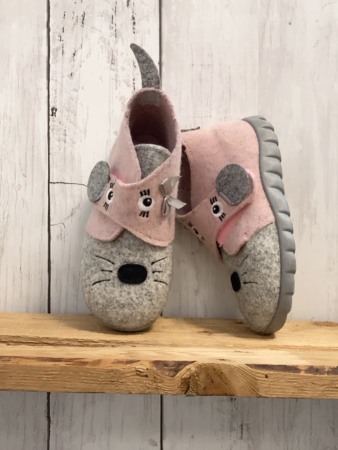 Elefanten  Hausschuhe  Gr. 23  rosa grau Tiergesicht 