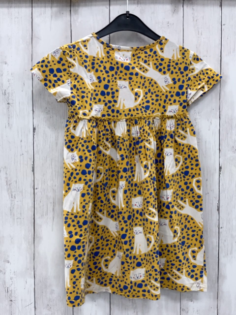 Next  Kleid  Gr. 110  gelb weiße Löwen blauer Druck 