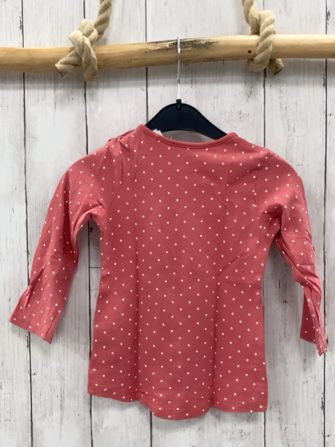   Langarmshirt  Gr. 92  hellrot Schmetterlinge mit Glitzer 