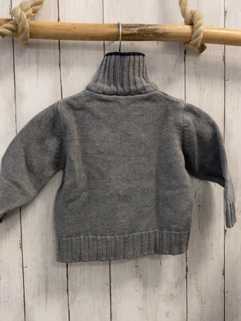H&M  Strickjacke   Gr. 86  grau dunkelgrauer Bund 