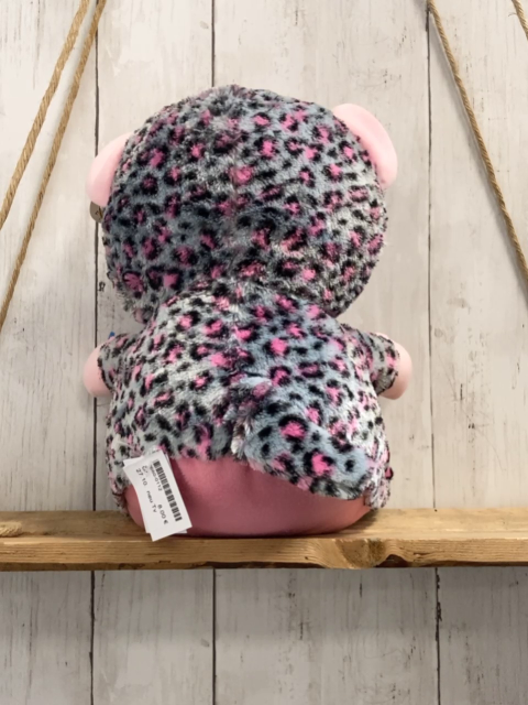 neu Ty  Plüschspielzeug  grau rosa schwarz gemustertes Tier 