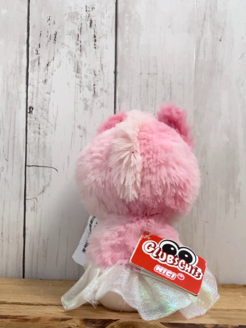 neu Glubbschis  Plüschspielzeug  rosa Einhorn mit weißem Rock