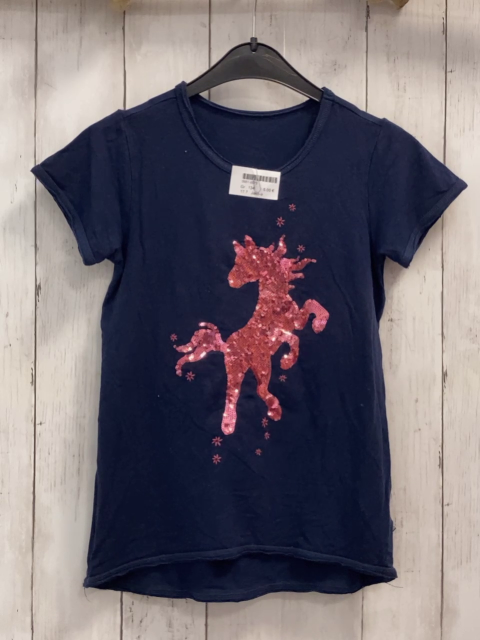 Jako-o  T-Shirt  Gr. 134  blau rosa Pailetteneinhorn 