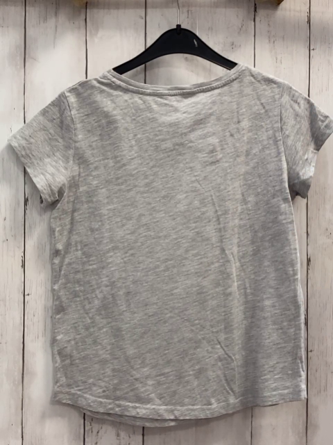 H&M  T-Shirt  Gr. 152  grau Pailetten-Mickey-Mouse Kopf 