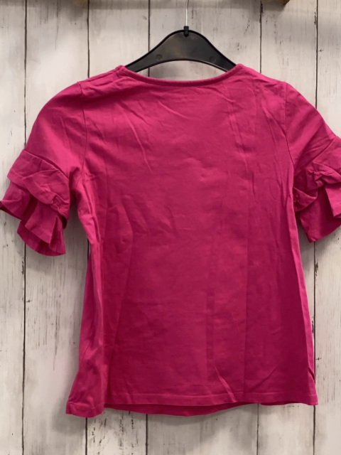 Isaac Mizrahi  T-Shirt  Gr. 152  pink Füchse mit goldenen Pailettne + Gliterzblumen 