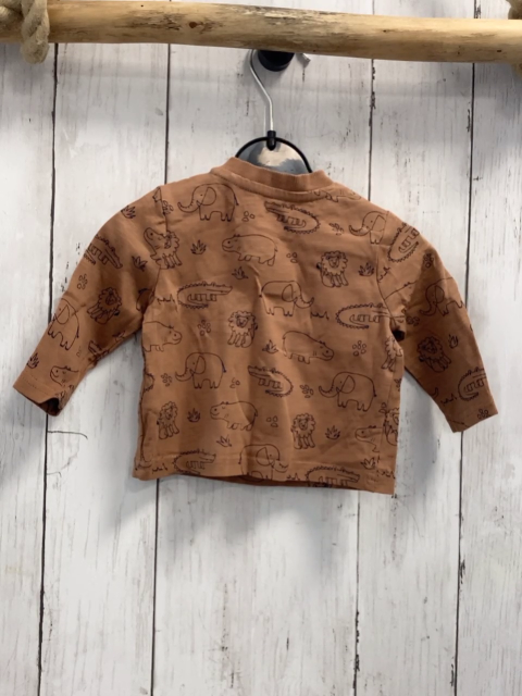   Langarmshirt  Gr. 56  hellbraun Wilde Tiere 