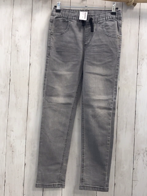   Hose  Gr. 140  hellgrau Jeans Gummizugbund mit Kordel