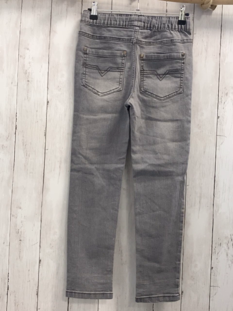   Hose  Gr. 140  hellgrau Jeans Gummizugbund mit Kordel