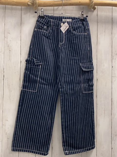 Name it  Hose  Gr. 128  blau weiße Streifen aufgesetzte Taschen Bund verstellbar 