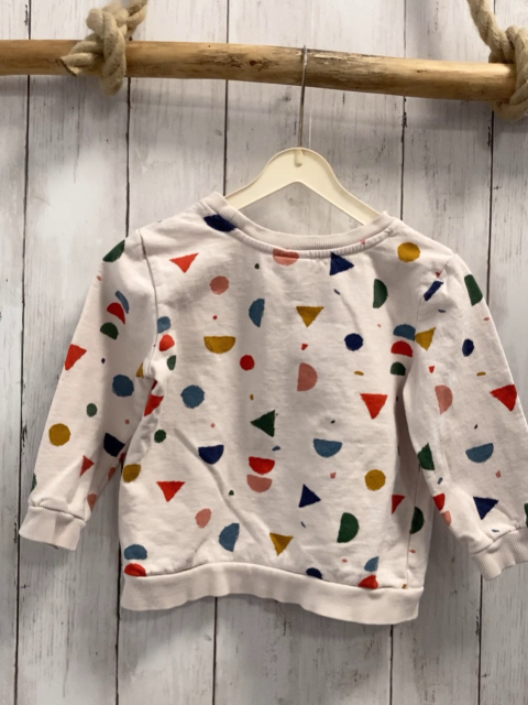 Alana  Pullover  Gr. 104  beige bunte geometrische Figuren 