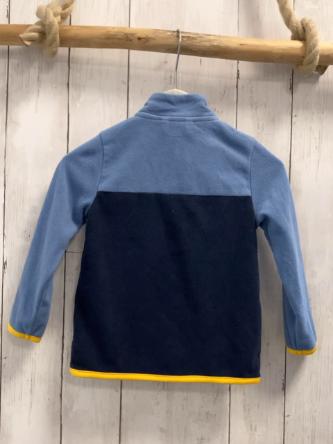   Fleecejacke  Gr. 86  hellblau blau gelber Bund + Reißverschluss 