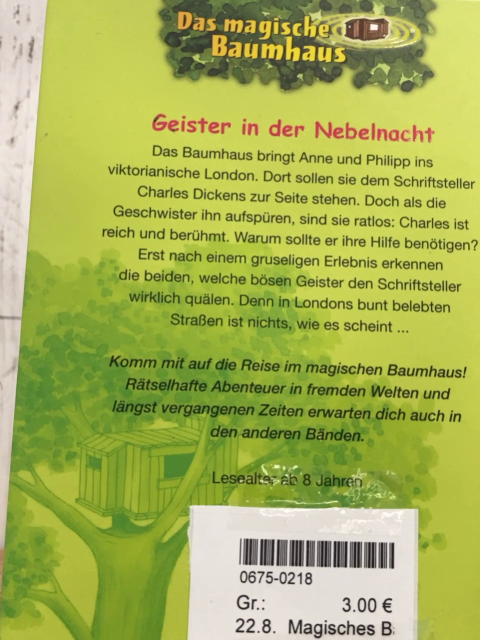 Magisches Baumhaus  Buch Geister in der Nebelbucht 