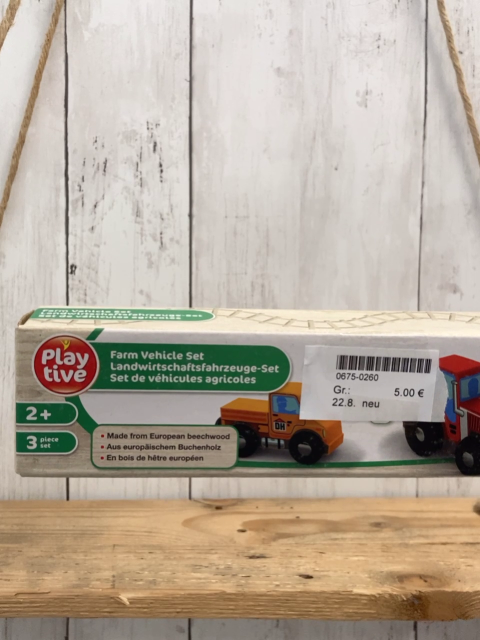 neu  Holzspielzeug  Landwirtschaftsfahrzeuge-Set 