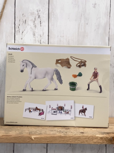 Schleich Fram Life weißes Pferd Reiter Zubehör 