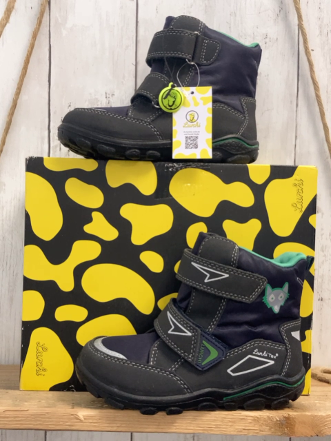 neu Lurchi  Boots  Gr. 27  blau grau grüner Bund gefüttert 