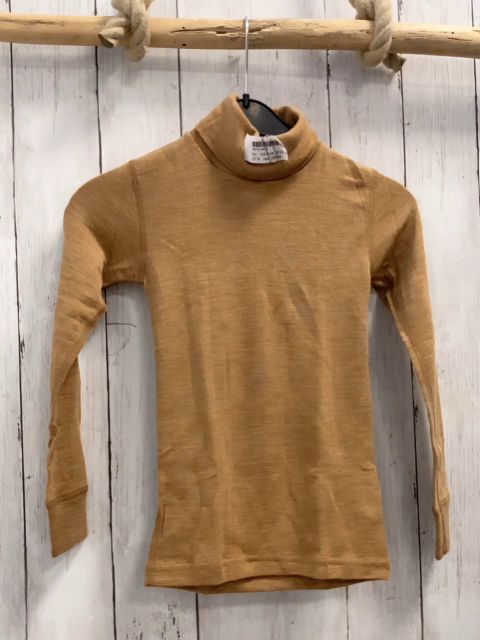 neu Dilling  Langarmshirt  Gr. 122/128  ocker Rollkragen 100  % Merinowolle 