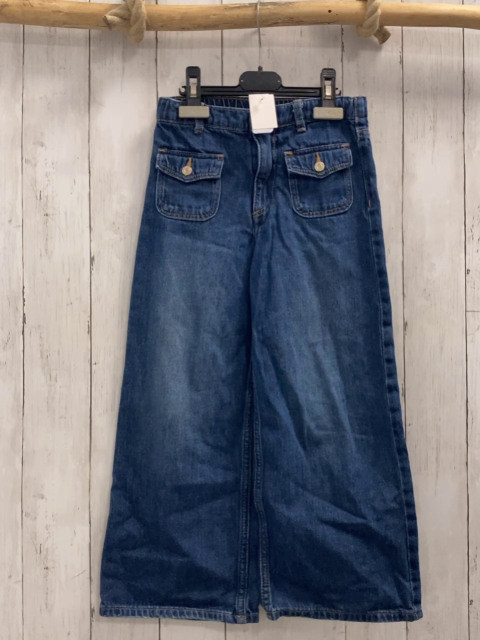 H&M  Hose  Gr. 122  blau jeans orange Nähte Gummiizugbund 